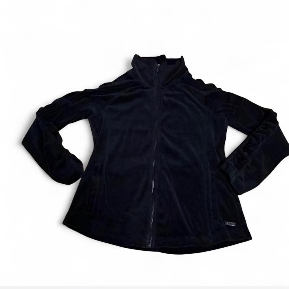 Calvin Klein Black Full-Zip Utility Jacket velour